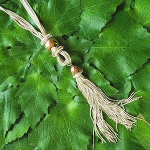 Joan Rivers Polished Tassel Silver Necklace